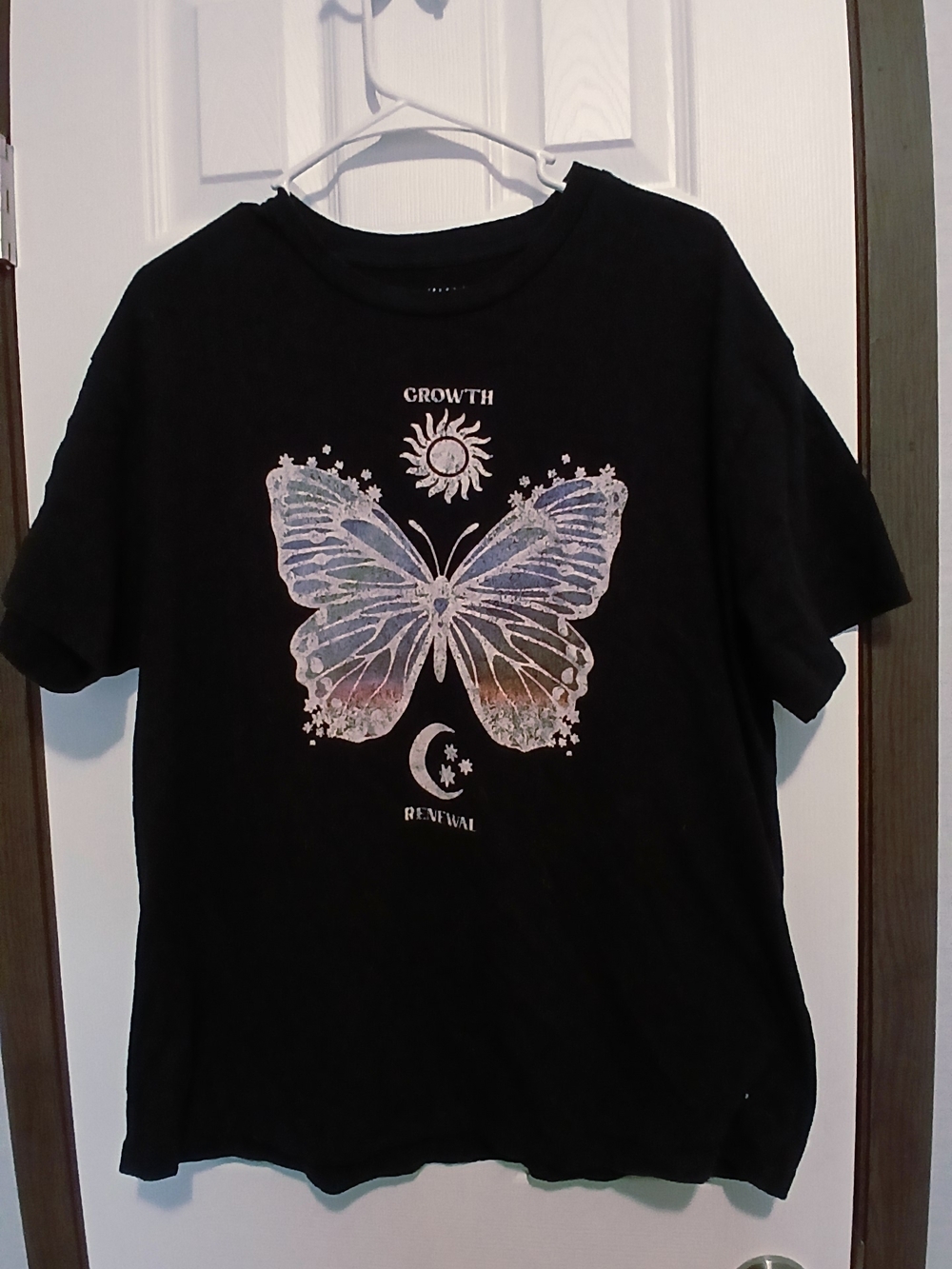 Black Butterfly Graphic Tee for Kids - Growth & Renewal